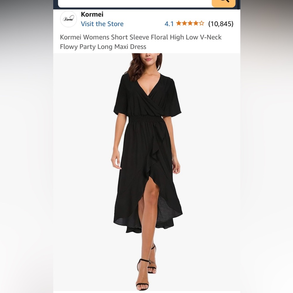 Kormei Black Midi Dress